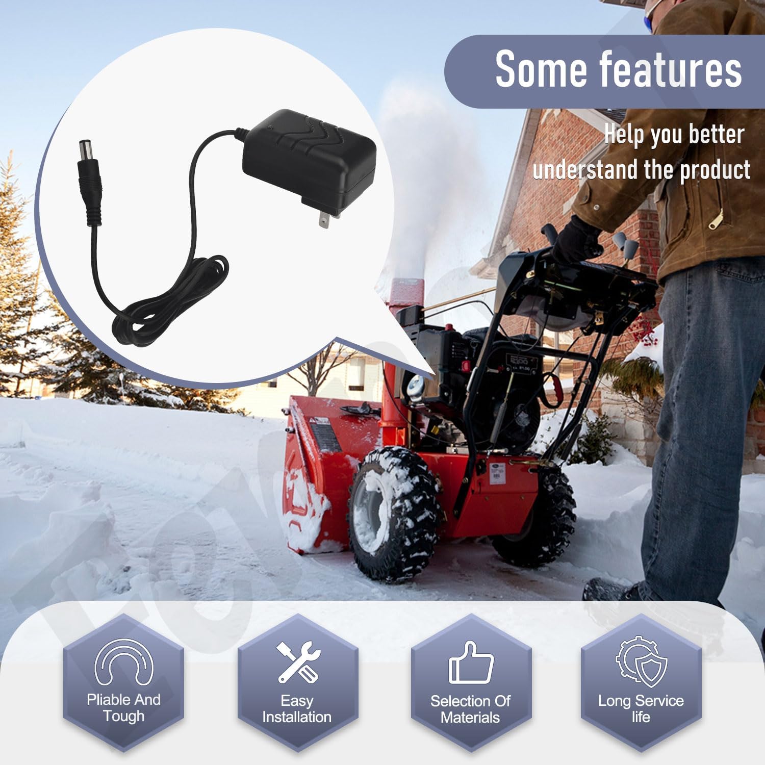 24VCHRG-QC iON+ Cargador rápido compatible con baterías Snow Joe iBAT24 y 24VBAT Series para todas las baterías iON 24VBAT-LTE, 24VBAT-LT, 24VBAT,