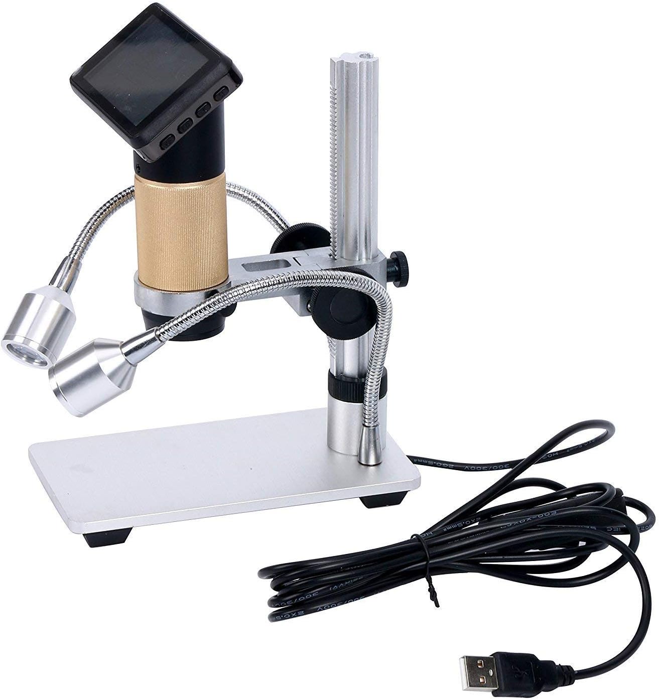 Andonstar Microscopio digital HDMI ADSM201 con sensor de 3MP HD y lente industrial para PCB CPU SMT soldadura y reparación de teléfonos
