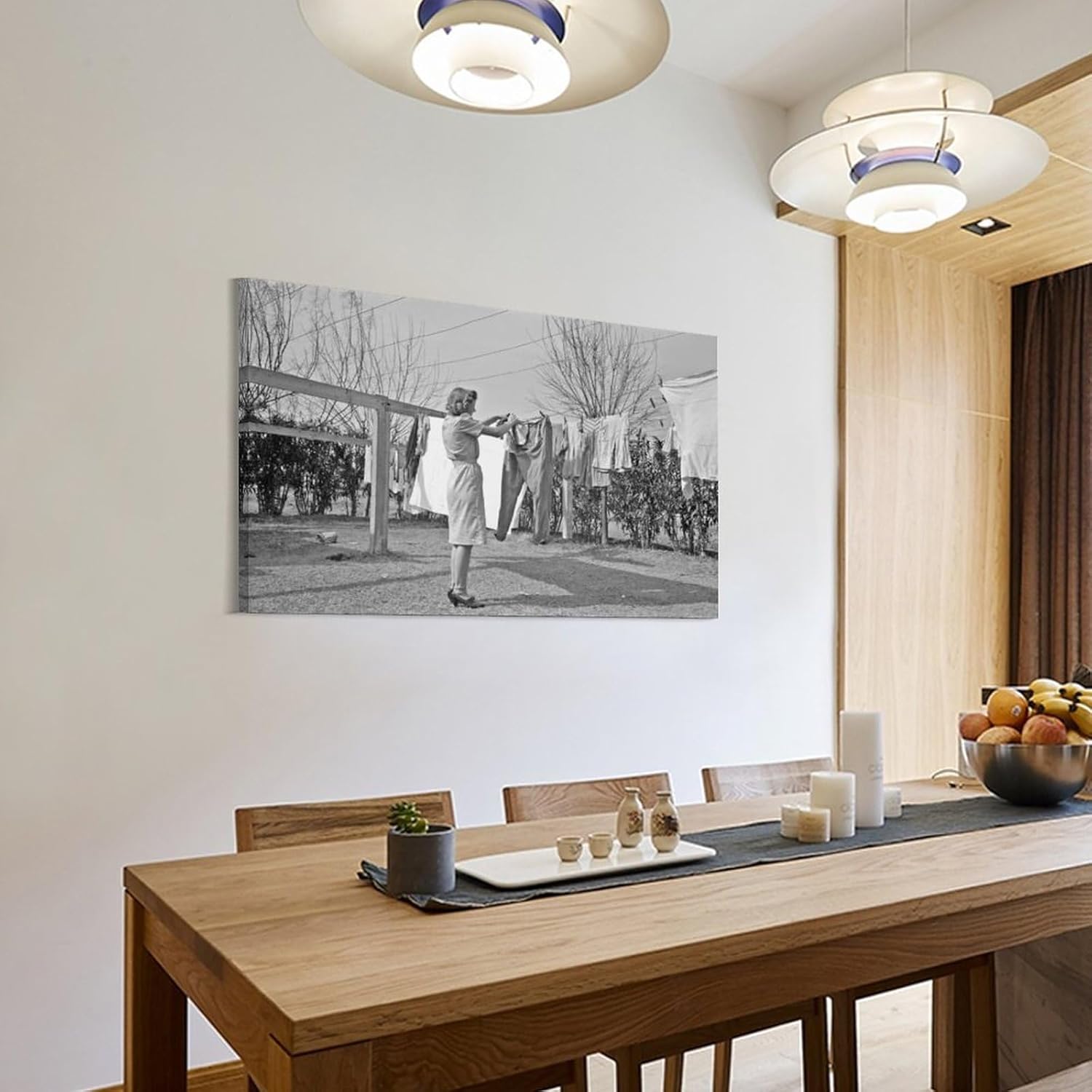 Arte vintage para el día de la lavandería, arte de pared en blanco y negro, fotos antiguas, pósteres Art Deco de lavandería, impresiones artísticas