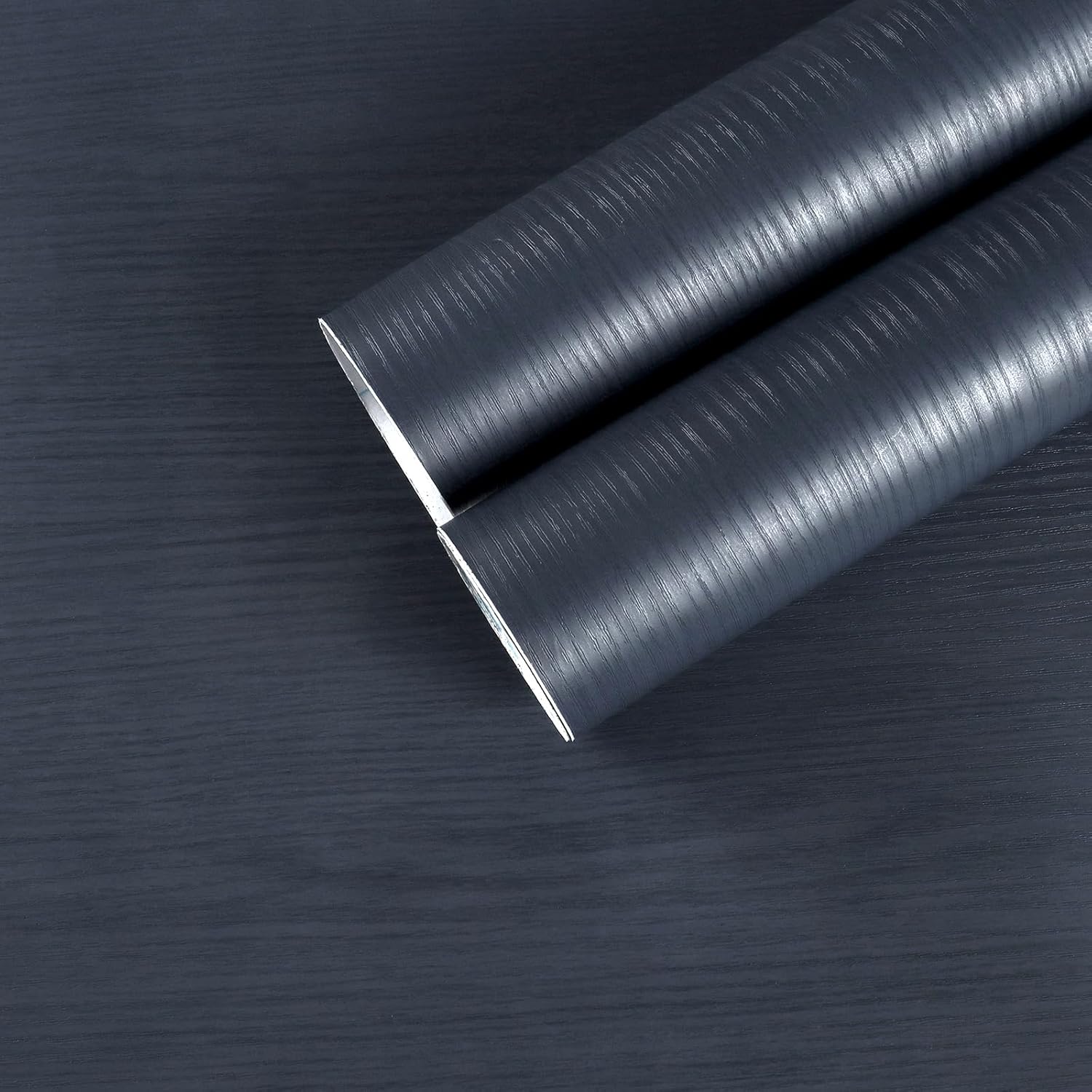 CHIHUT Papel tapiz de madera azul marino de 17.7 x 236 pulgadas, papel de contacto de madera azul, autoadhesivo, extraíble, papel de pared de vinilo