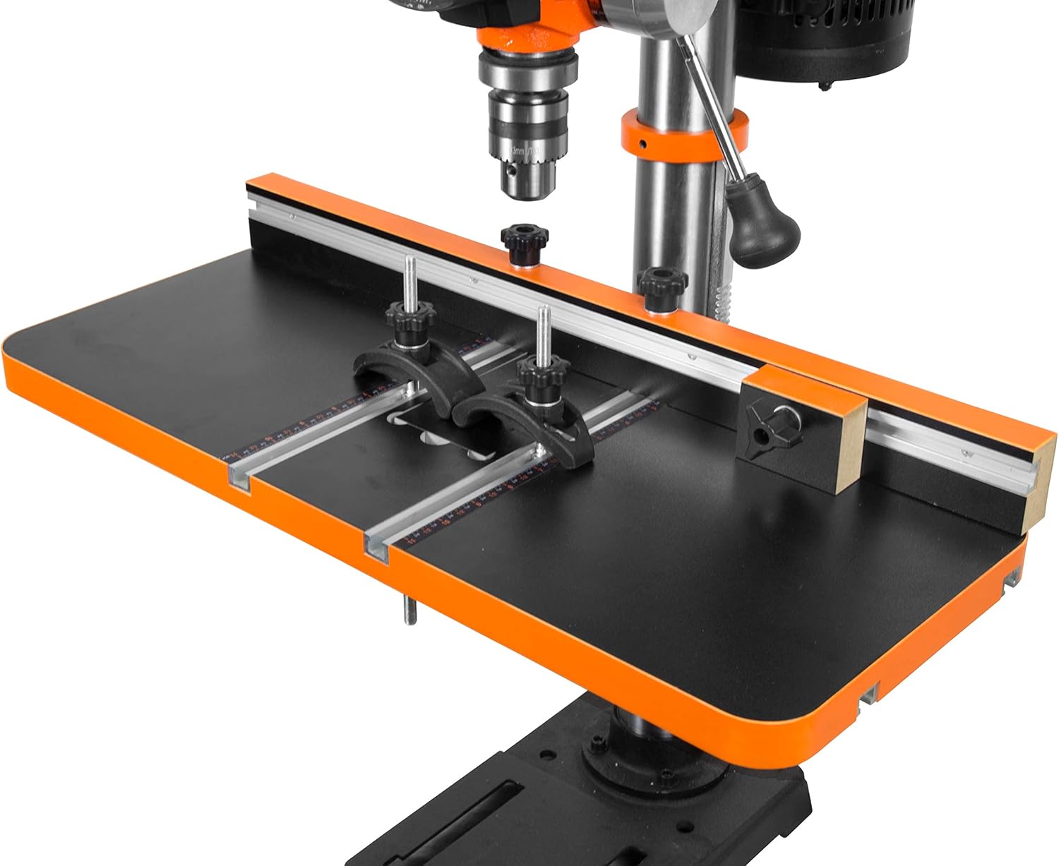 WEN – Taladro hidráulico 4208T, 2.3 amperios, 8 pulgadas, 5 velocidades y mesa de trabajo, y mesa de taladro hidráulico DPA2513, 24 x 12 pulgadas