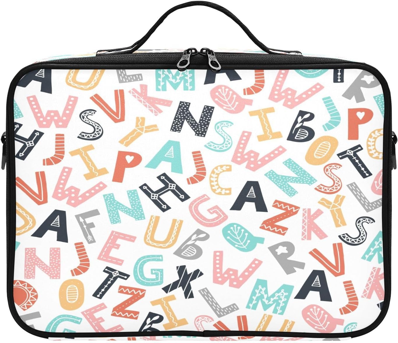 Alfabeto de estilo escandinavo maquillaje de viaje cosmético bolsa de maquillaje bolsa de maquillaje de viaje bolsas de maquillaje para mujeres