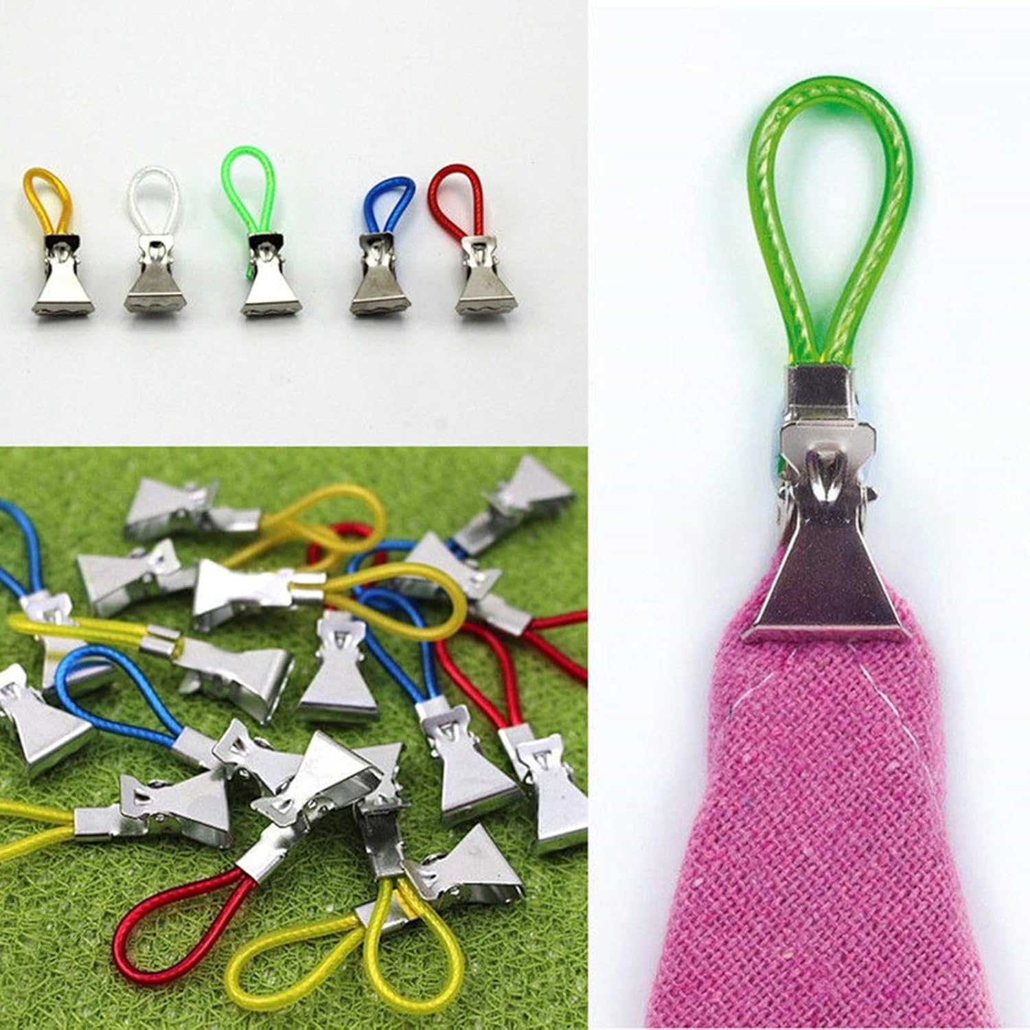 5 clips de acero inoxidable para el hogar, pinzas de gancho simples para ropa, calcetines, abrazaderas para toallas, clips para colgar, clips de