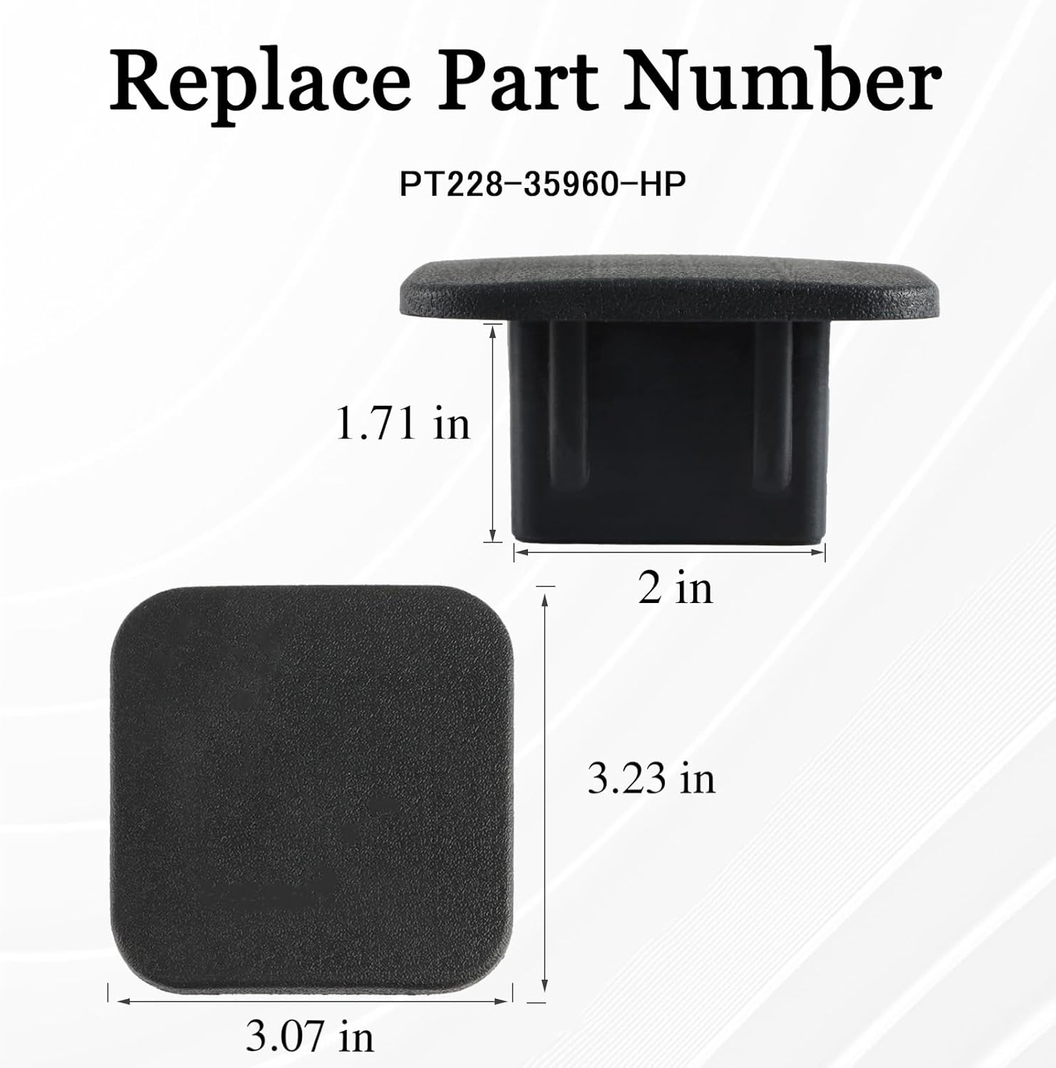 Tapón de enganche de remolque compatible con Toyota Tacoma Tundra Sequoia 4Runner Reemplazar # PT228-35960-HP