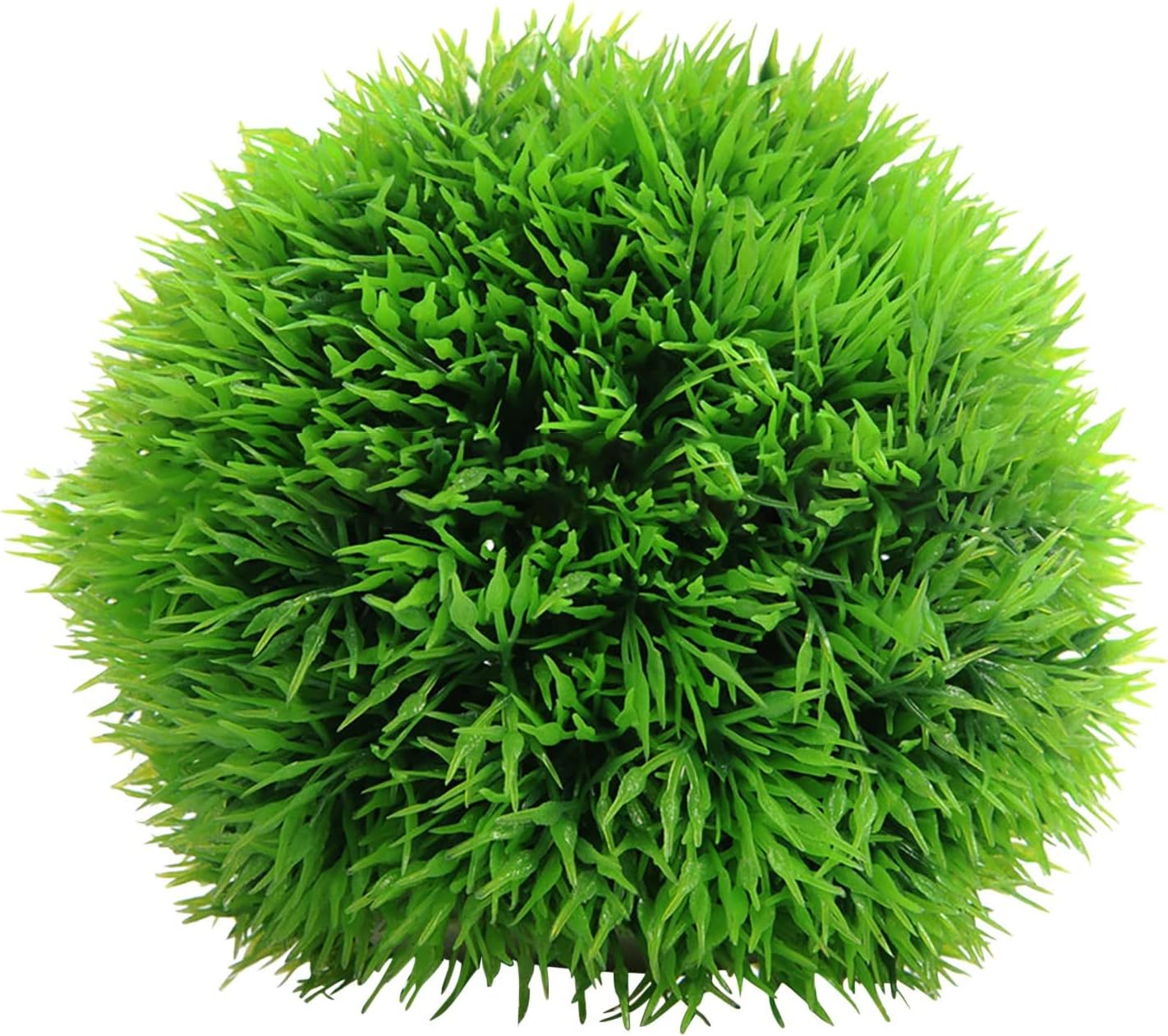 Scceatti Flores sintéticas de seda, bola de césped sintético para exteriores, acuario, decoración de césped, bola de césped de plástico para