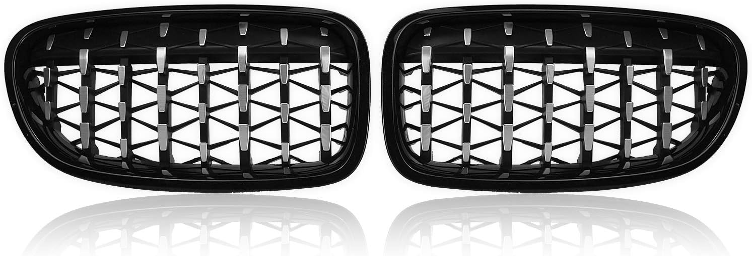 Rejilla F10, parrilla frontal de repuesto compatible con BMW Serie 5 F10 F11 F18 2010-2016 (Gypsophila Half Silver)