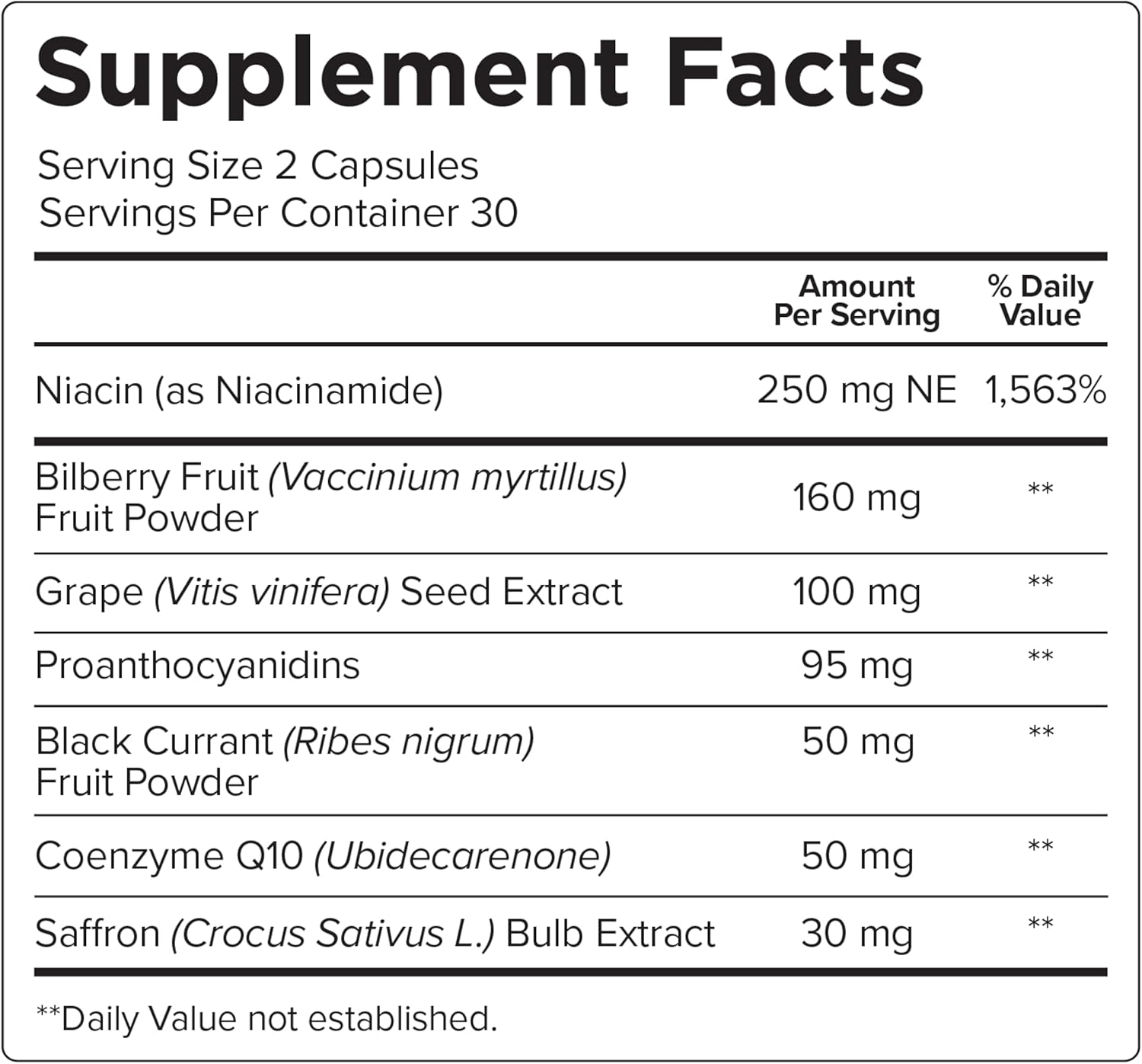 Suplemento de presión ocular con arándano azafrán niacinamida CoQ10 para aliviar los nervios ópticos - Ayuda a apoyar el flujo sanguíneo saludable - Imagen 6