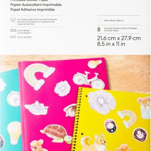 Cricut Papel adhesivo imprimible, tamaño carta de Estados Unidos, (8.5 x 11 pulgadas), papel adhesivo para impresora, compatible con Cricut Maker, Cricut Papel adhesivo imprimible, tamaño carta de Estados Unidos, (8.5 x 11 pulgadas), papel adhesivo para impresora, compatible con Cricut Maker,