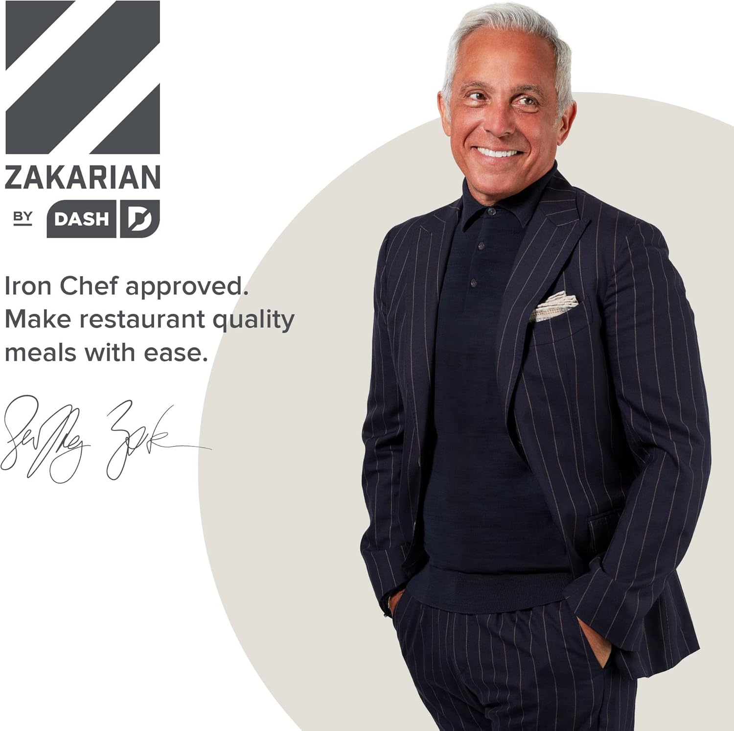 DASH Zakarian by DASH – Horno holandés antiadherente de hierro fundido de 4.5 cuartos de galón, olla antiadherente de cerámica de titanio con tapa y
