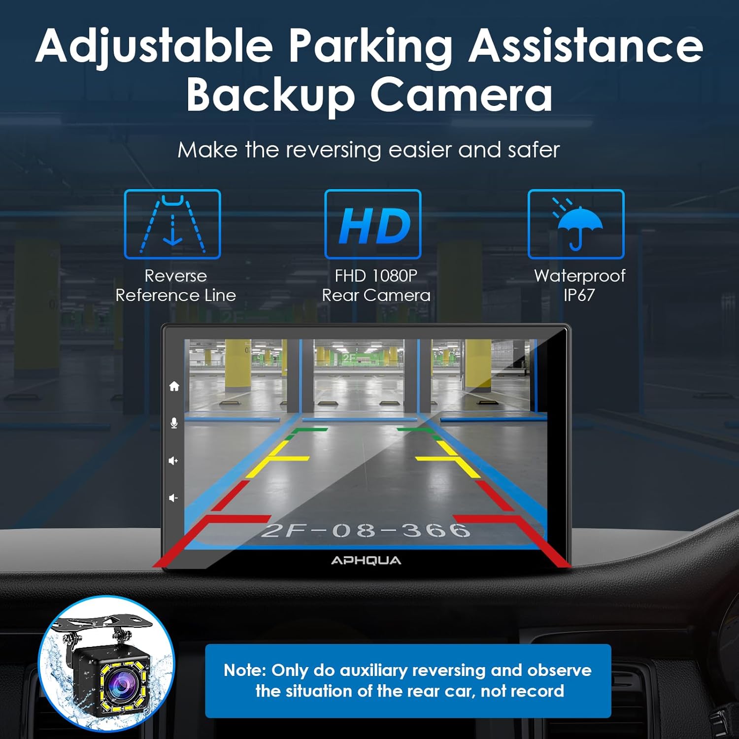Actualización – La más reciente pantalla inalámbrica portátil Apple Carplay y Android Auto, pantalla Carplay con enlace de espejoAUXFM, pantalla