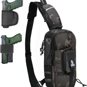 Sling Backpak – Bolsa táctica para pistola, bolsa de hombro, bandolera, mochila para transporte oculto Sling Backpak – Bolsa táctica para pistola, bolsa de hombro, bandolera, mochila para transporte oculto