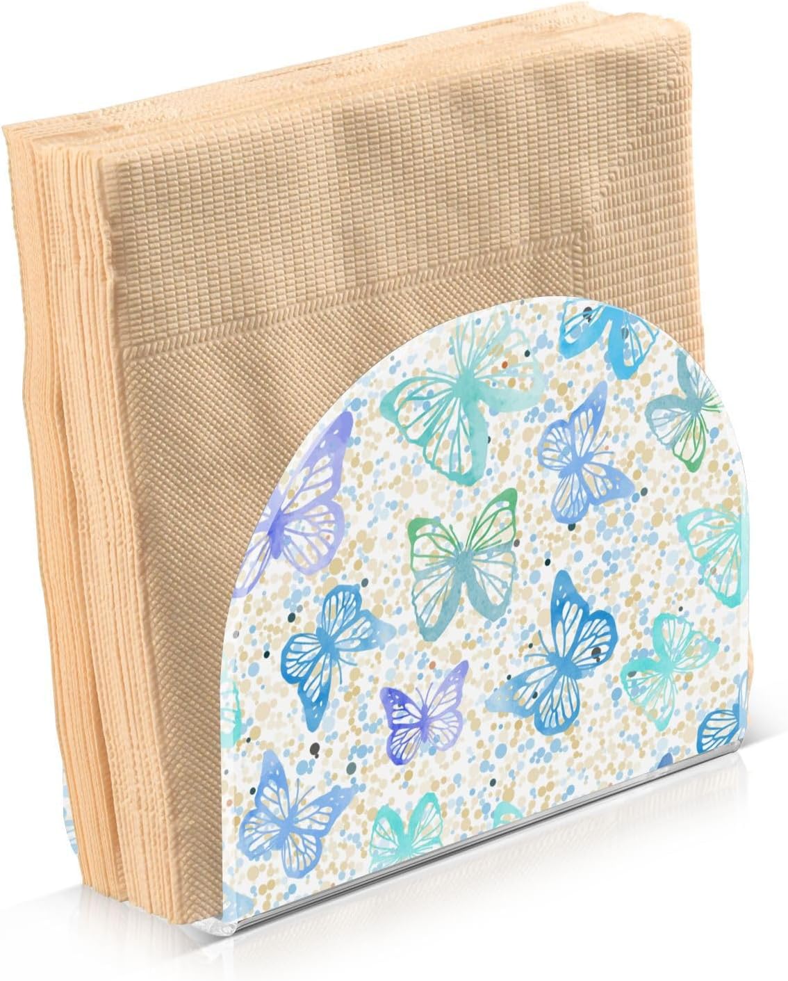 Napkin Holder Butterfly Dots Napkin Holders for Tables, Clear Acrylic Napkin Holders Cocktail Napkin Holder for Kitchen Restaurant Bar Home Decor 2