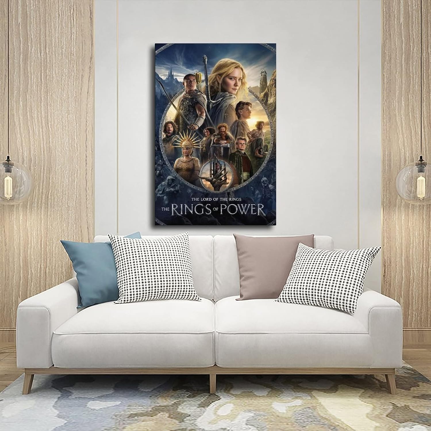 El Señor De Los Anillos Los Anillos Del Programa de TV Póster de Lienzo Decoración Dormitorio Paisaje Deportivo Oficina Decoración de Habitación
