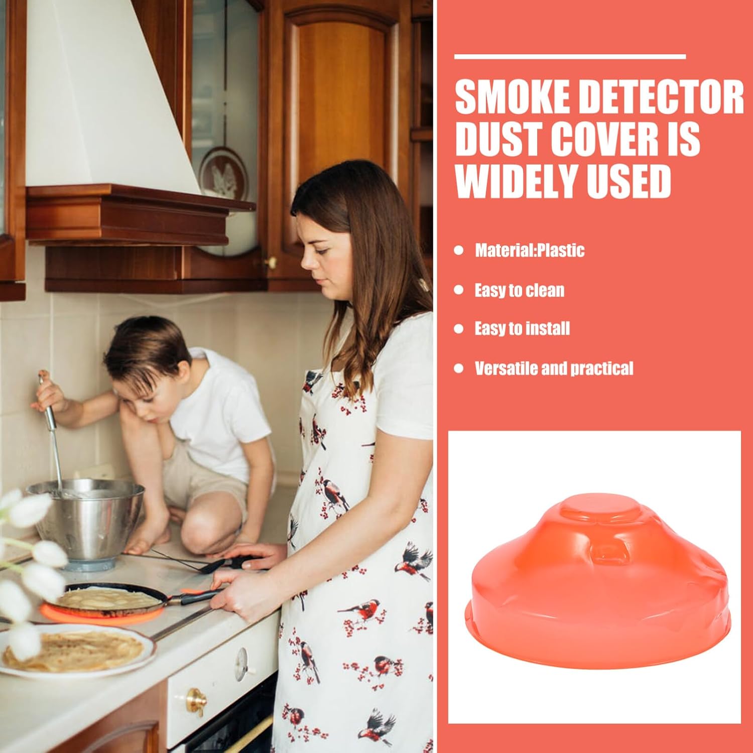 DOITOOL Cubierta para alarma de incendios para detector de humos, cubierta de plástico para detectar humo, cubierta para detector de humo, tapa