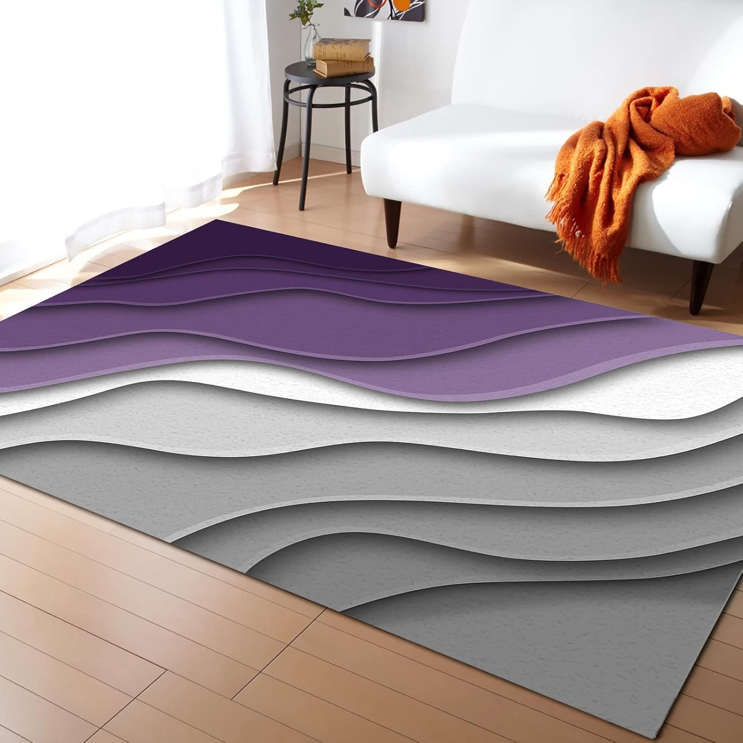 Alfombra geométrica moderna de 2 x 3 pies, alfombra duradera para sofá, sala de estar, dormitorio, entrada, no desprende pelusa, alfombra de juego