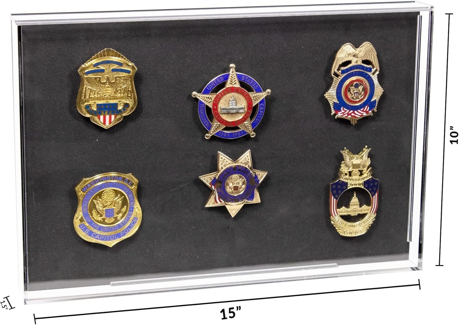 Vitrina de acrílico de insignias – Caja de exhibición de insignias Disney, Hard Rock, insignias, pines coleccionables y medallas (SP08A080-A)