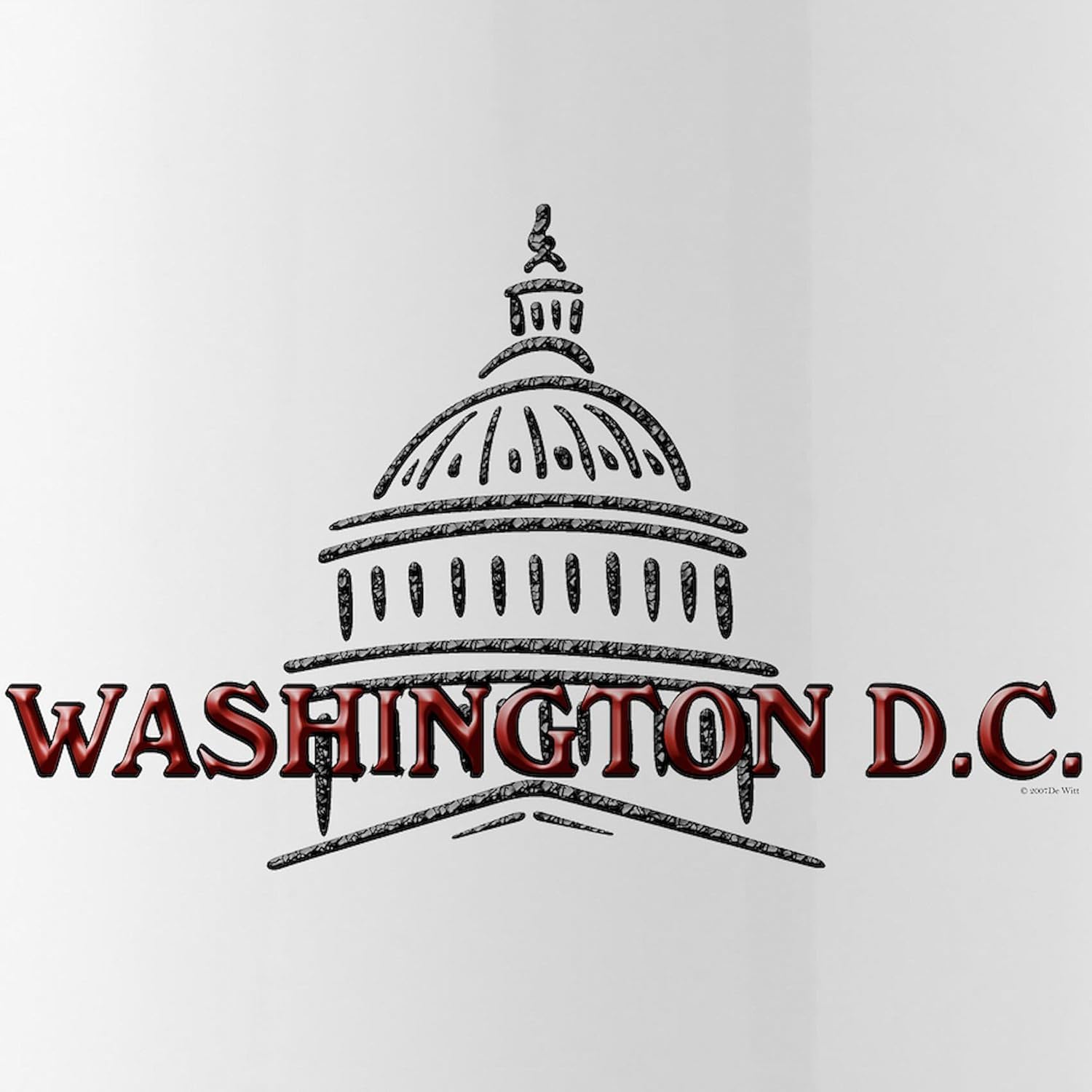 CafePressWashington DC Acero Inoxidable Botella de agua 1.0LBotella de agua de acero inoxidable, 1.0L botella de deporte