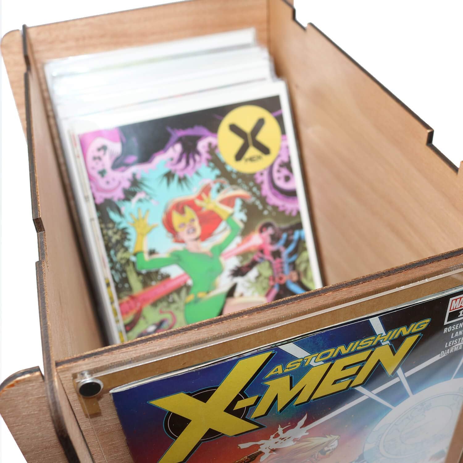 Big Fudge Caja de almacenamiento para cómics con soporte para cómics. Caja de almacenamiento para cómicsToploader para cómics de 11.5 x 8 pulgadas,