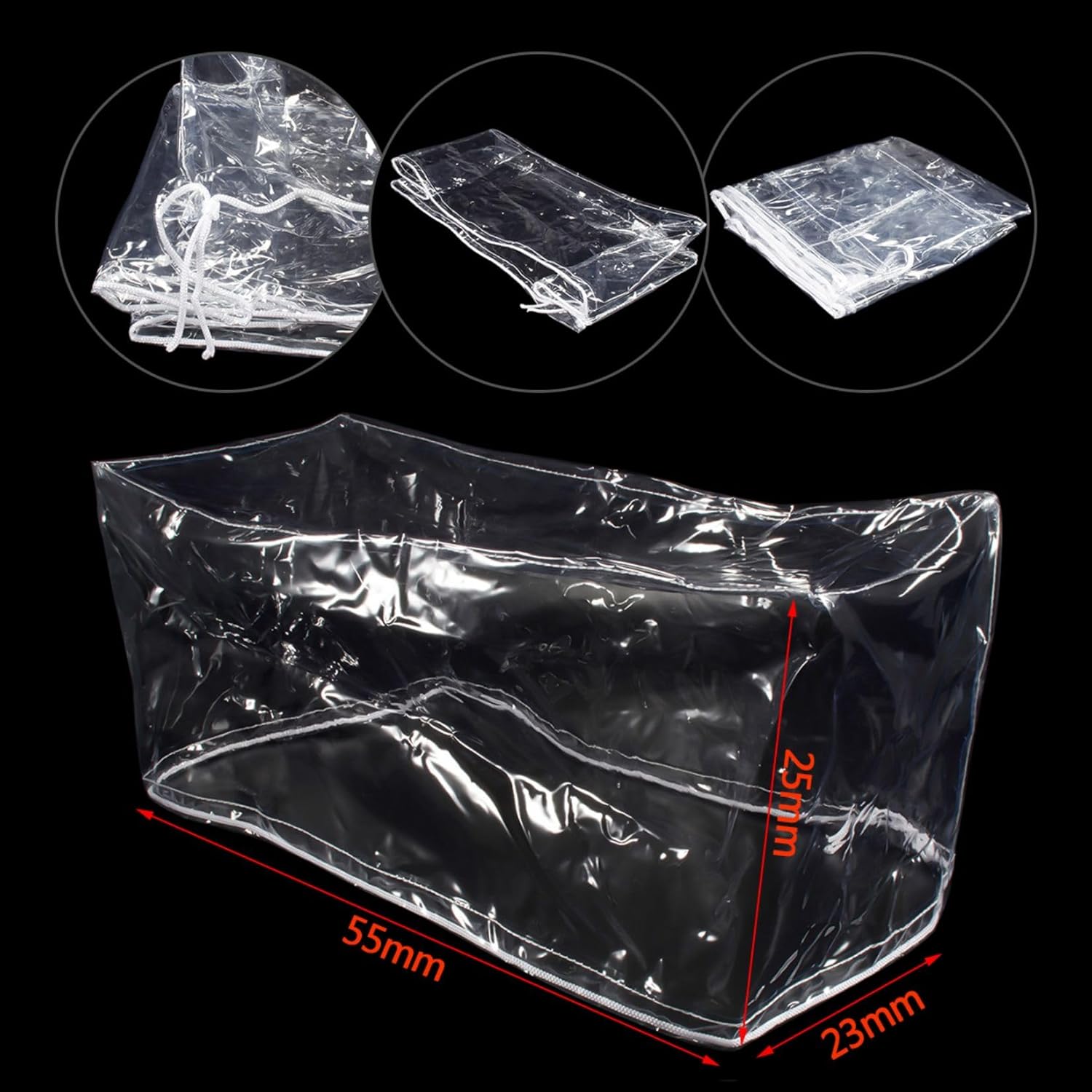 Cubierta transparente de PVC para coche, organizador de almacenamiento para 110 Rock Crawler TRX4 Defender SCX10 III VS4 10 Element Enduro TF2