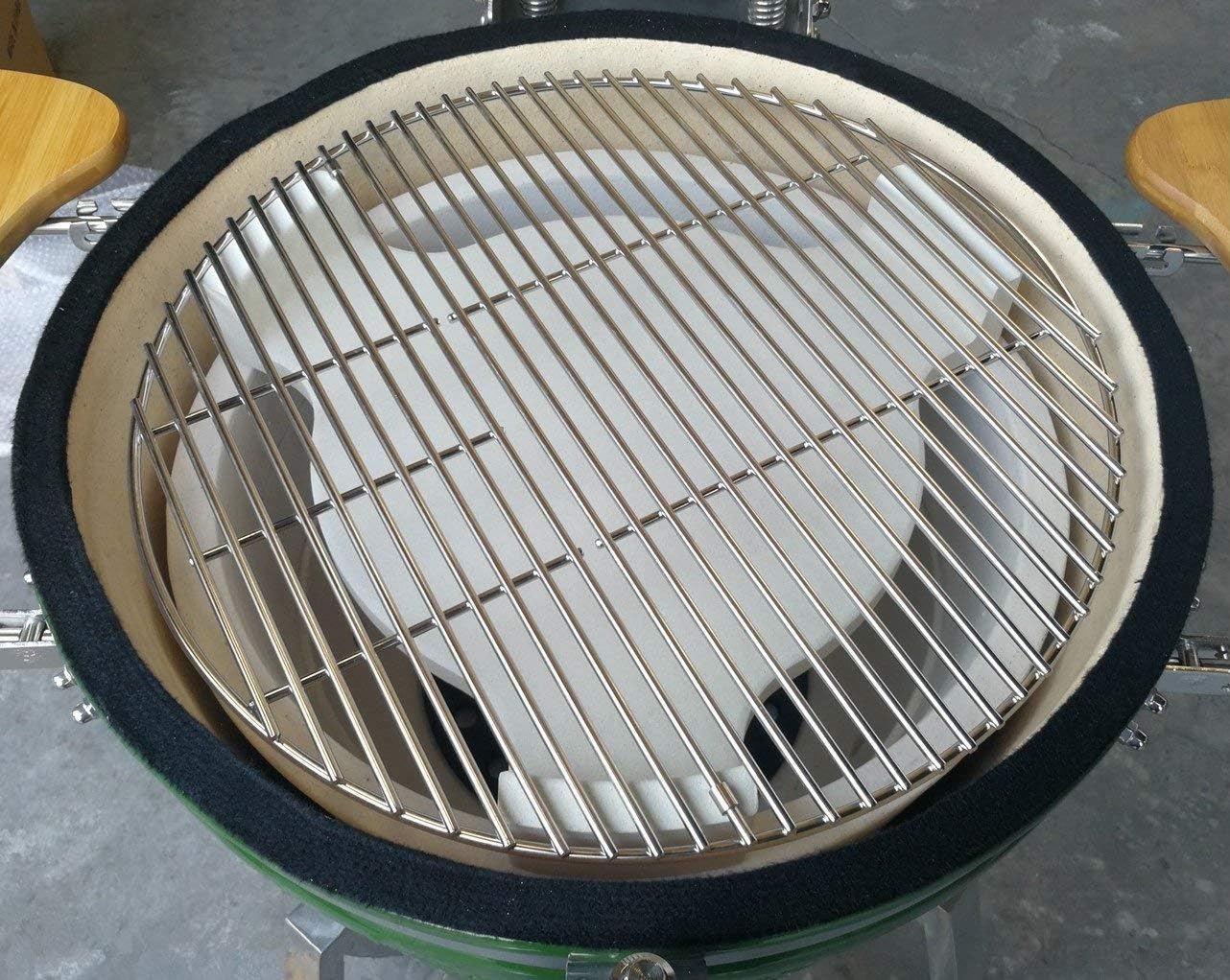 BBQ Future Deflector de calor para huevos verdes grandes, accesorios para colocar platos, piedra para ahumar, piedra de pizza para parrilla grande