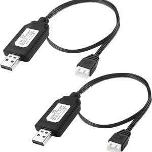 MEIRIYFA Cable cargador USB de batería Lipo de 7.4V 1A, cable XH-3P 2S, conector de cable de carga USB, enchufe y luz indicadora LED para RC Car MEIRIYFA Cable cargador USB de batería Lipo de 7.4V 1A, cable XH-3P 2S, conector de cable de carga USB, enchufe y luz indicadora LED para RC Car