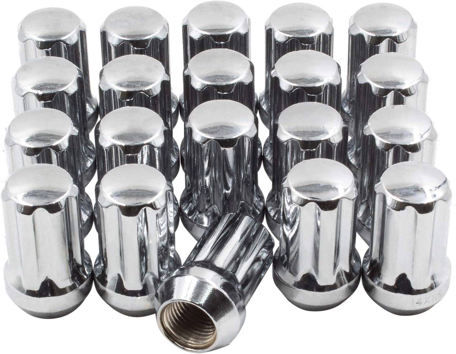 Wheel Accessories Parts Juego de 20 tuercas cromadas de 916 de 1.50 pulgadas de largo, con bloqueo de diámetro pequeño para camión de 916 pulgadas