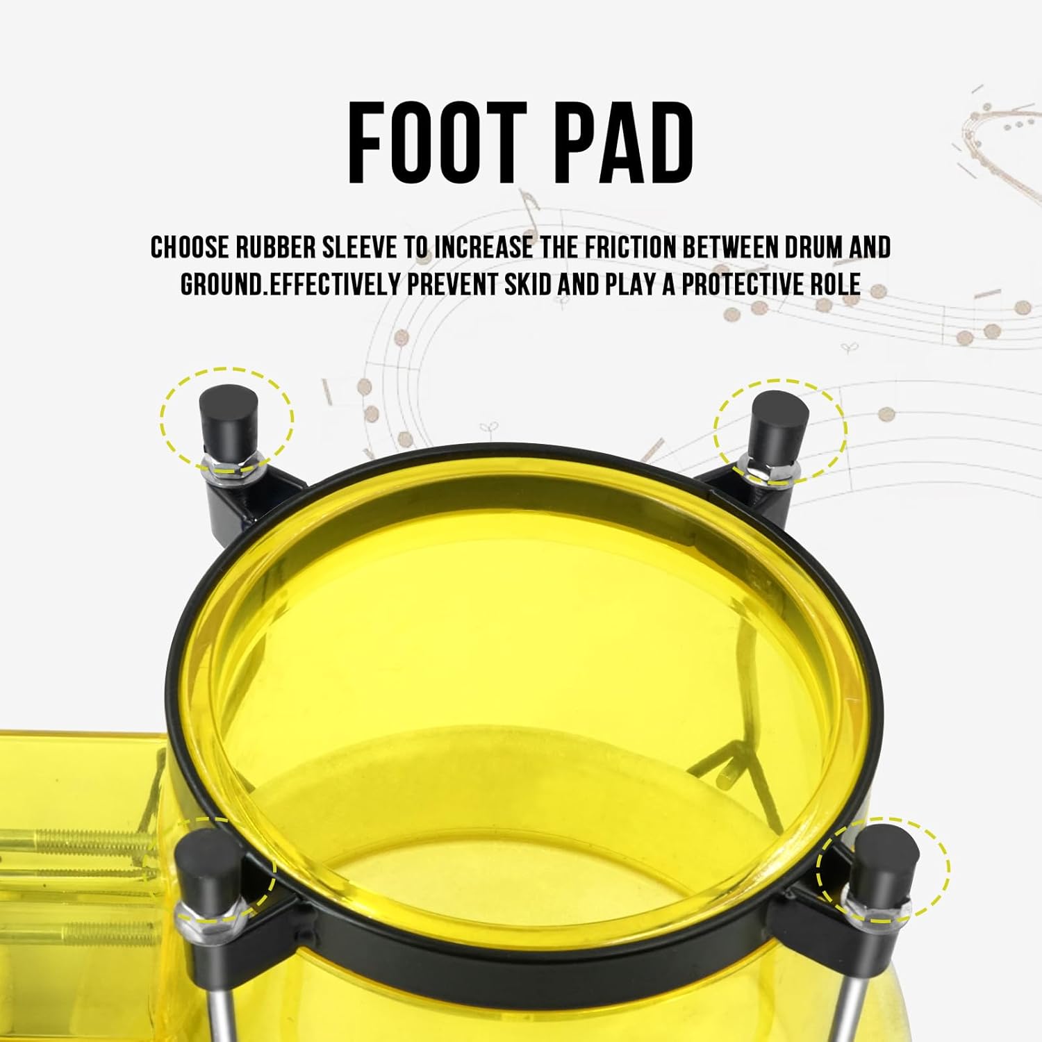 Soulmate Bongo – Juego de tambores de 6 y 7 pulgadas para niños, principiantes, adultos, profesionales, instrumento de percusión transparente con