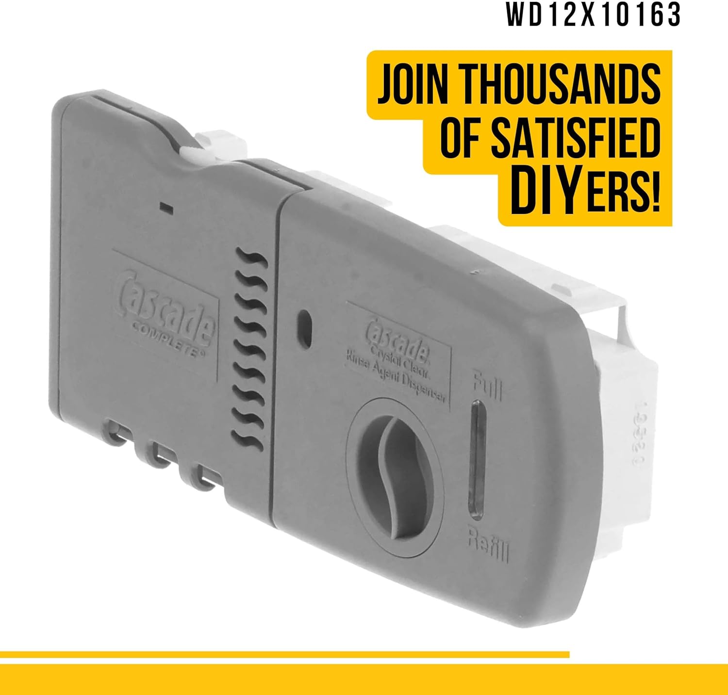 WD12X10163 – Dispensador de tapa de enjuague de detergente compatible con lavavajillas Hotpoint GE. Reemplaza AP3767572 AH958966 EA958966 PS958966 –