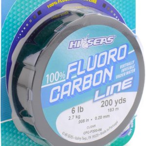 Hi-Seas 100% Fluorocarbon Fishing Line Clear – Strong & Tough Fishing Leader Line, Sinks Faster Than Monofilament Fishing Line. Available in 6lb, Hi-Seas 100% Fluorocarbon Fishing Line Clear – Strong & Tough Fishing Leader Line, Sinks Faster Than Monofilament Fishing Line. Available in 6lb,