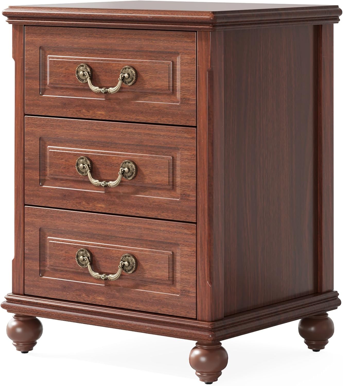 Tribesigns Juego de 2 mesitas de noche, mesa auxiliar moderna de mediados de siglo, mesa auxiliar de madera vintage para sala de estar, dormitorio,