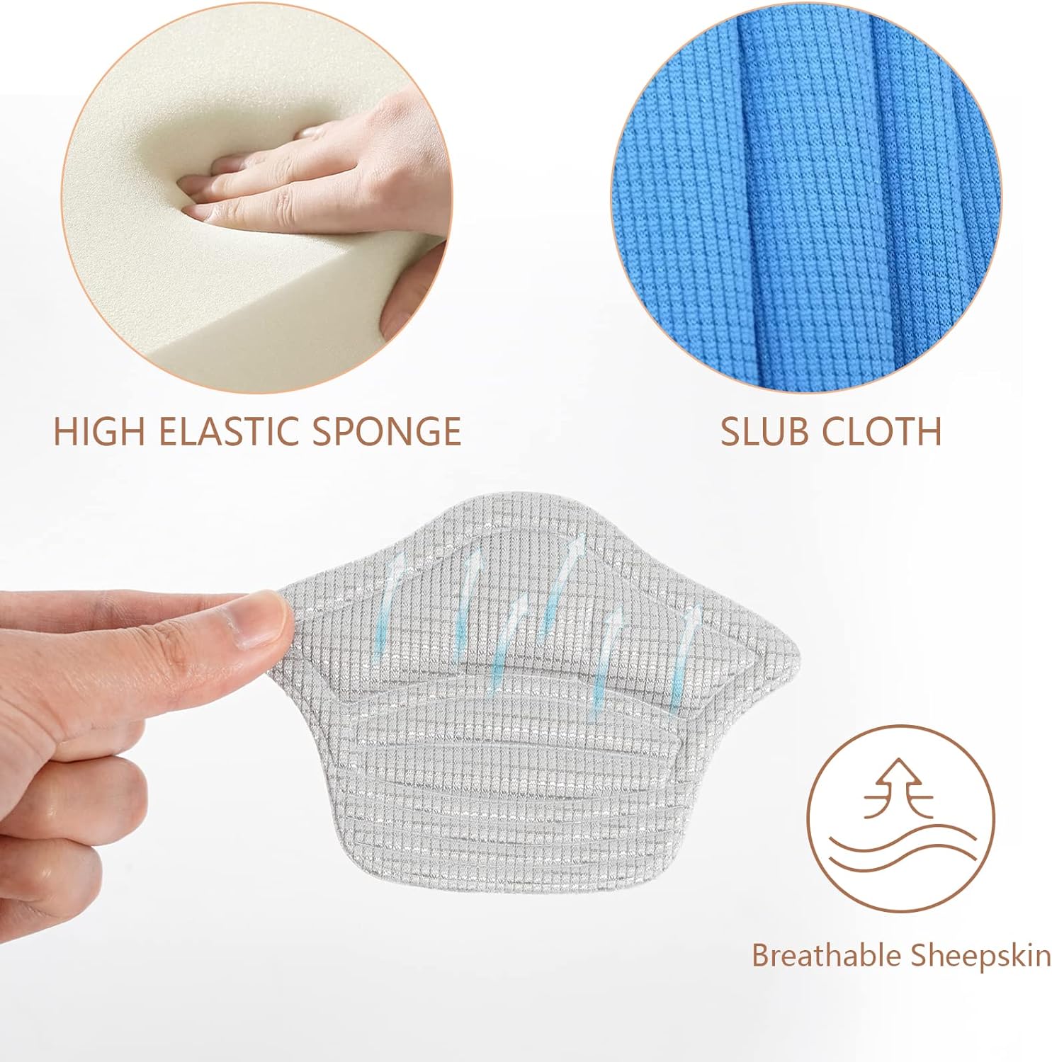 4 pares de protectores de talón para zapatos, inserciones de cojín en la parte posterior del talón, zapatos sueltos demasiado grandes, protectores