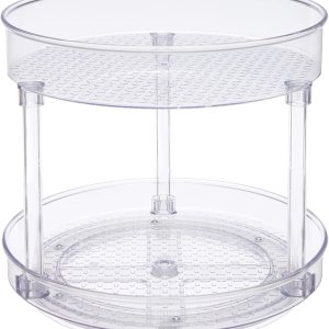 Tienda Basics Organizador de tocadiscos Lazy Susan transparente de 2 niveles, 9 pulgadas Tienda Basics Organizador de tocadiscos Lazy Susan transparente de 2 niveles, 9 pulgadas