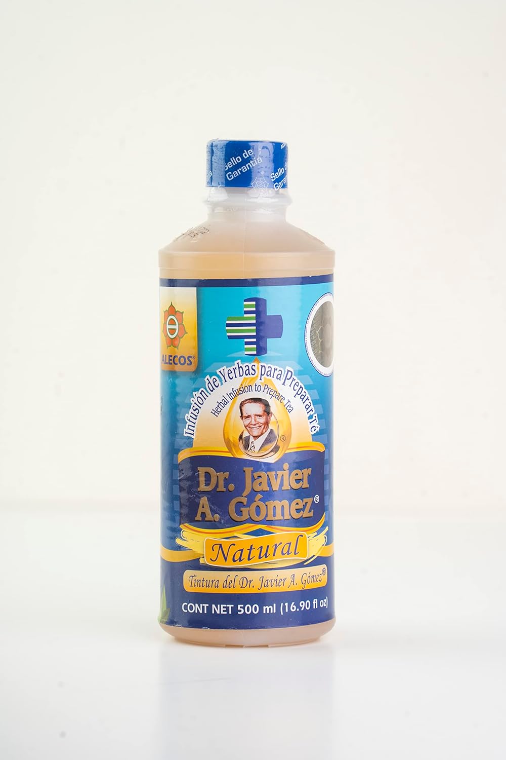 Alecos Tintura Infusión de Yerbas del Dr. Javier A. Gómez Natural y Menta Yerbabuena 16.9 fl oz (Paquete de 2), 2.2 libras