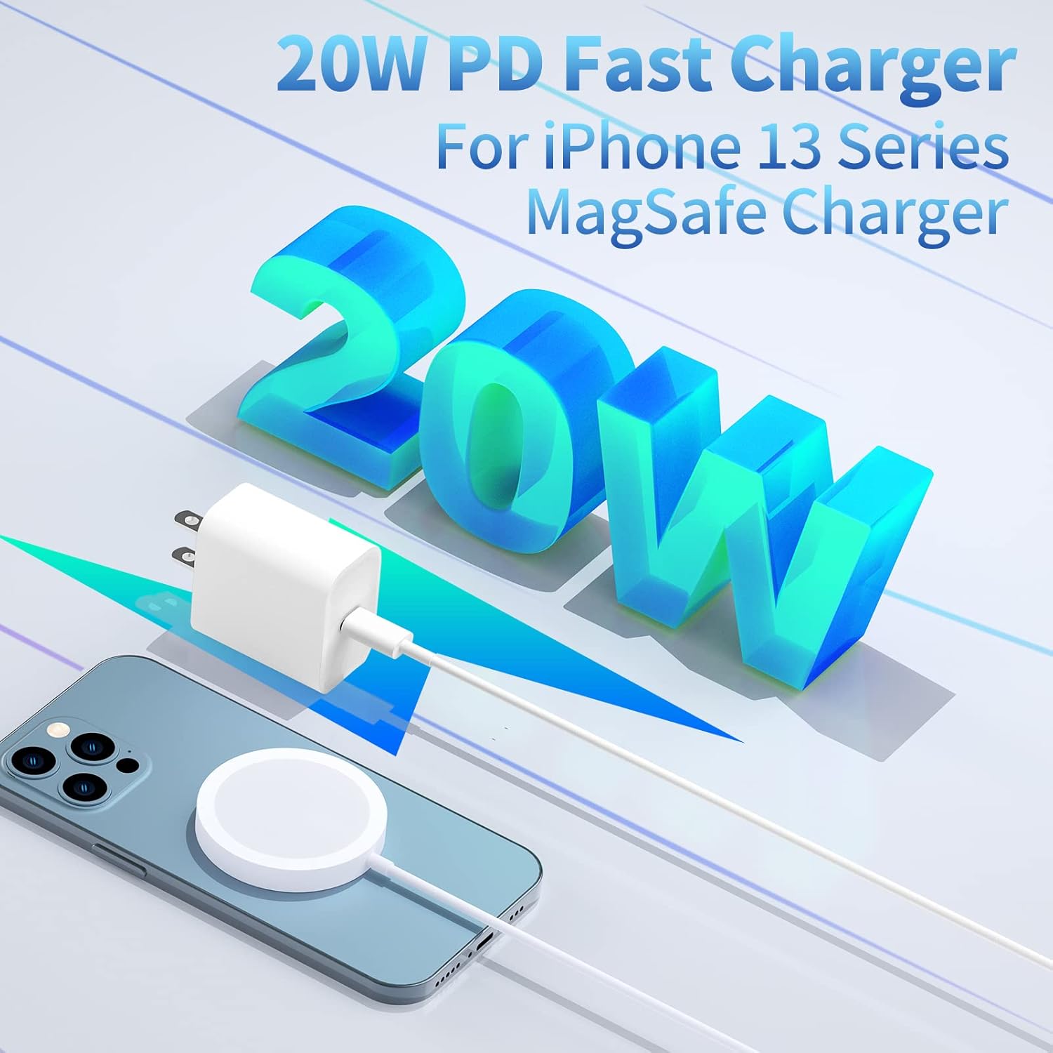 MFi CertifiediPhone Charger Fast Charging, Stuffcool 3Pack 20W USB-C PD Power Wall Rapid Charger Adapter + 6FT Type-C to Lightning Cord Quick Charge