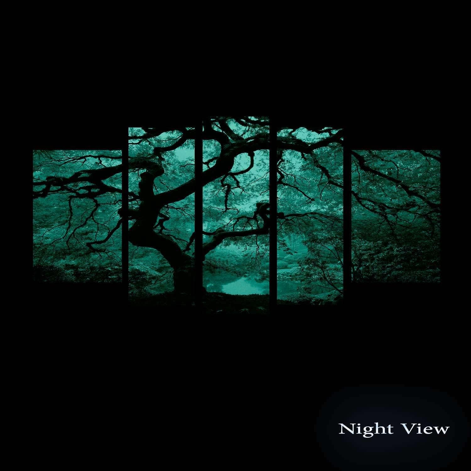 Startonight Lienzo decorativo para pared, diseño de arce, arte de pared enmarcado con naturaleza, 36 x 71 pulgadas, juego de 5