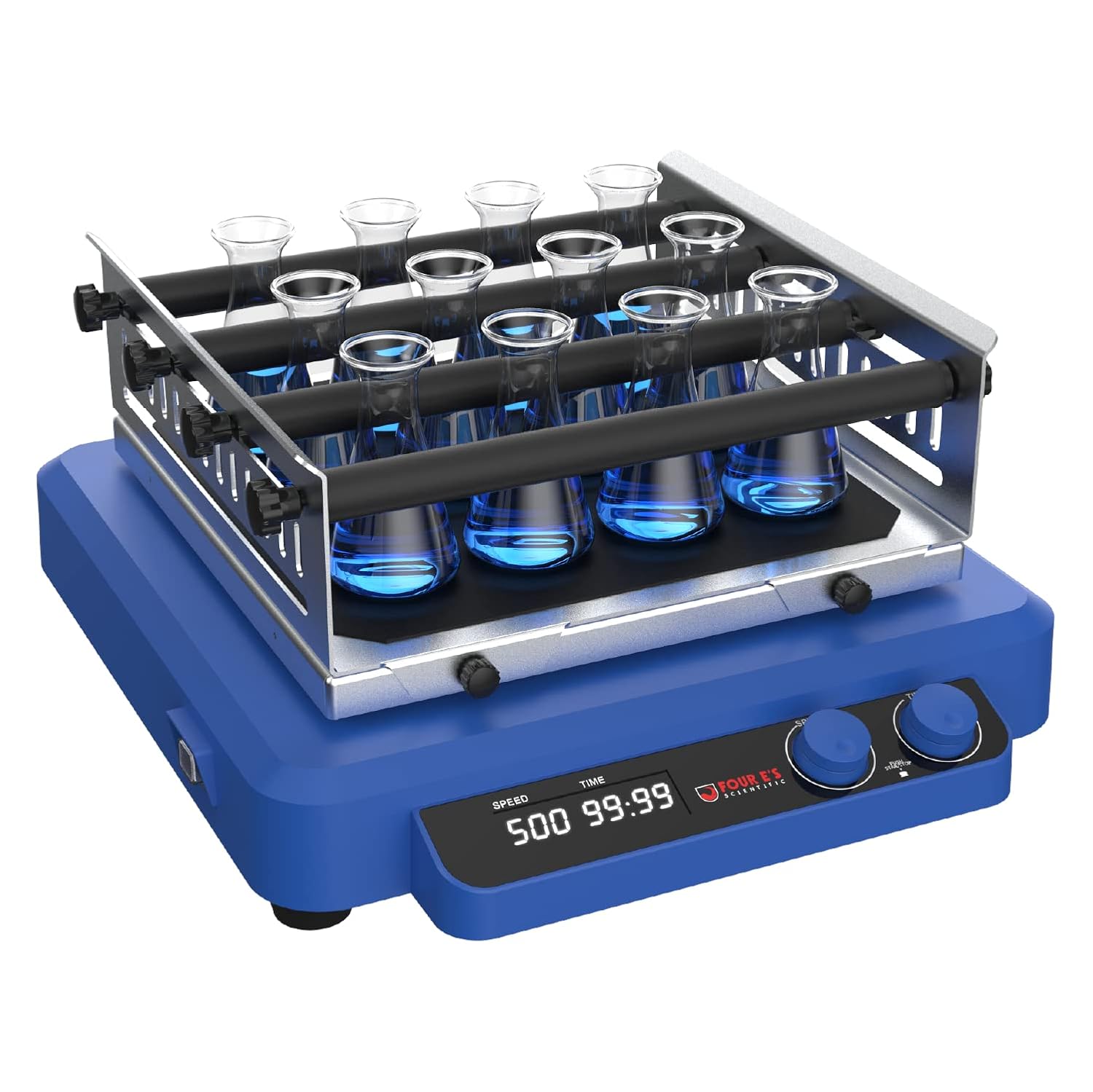 4E’s USA Agitador orbital y lineal, velocidad ajustable, 20-500 RPM, capacidad de carga de 16.5 lbs, mezclador de laboratorio con modo de agitación
