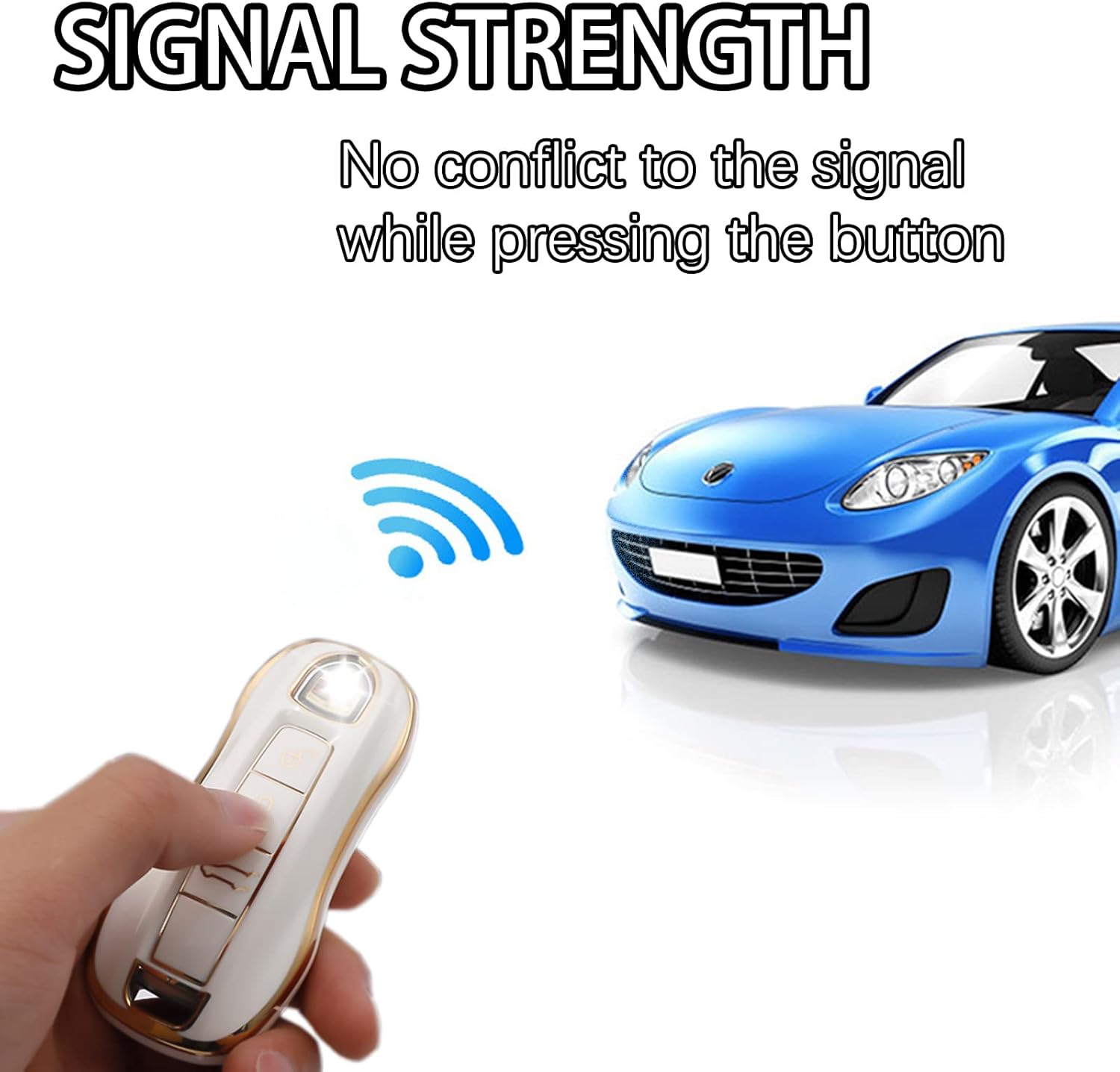 Funda protectora para llavero inteligente compatible con Porsche 911 Cayenne Panamera TAYCAN de 3 botones sin llave, accesorios de control remoto