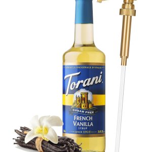 Torani – Jarabe de vainilla francesa sin azúcar con bomba de jarabe Little Squirt, 25.4 onzas Torani – Jarabe de vainilla francesa sin azúcar con bomba de jarabe Little Squirt, 25.4 onzas