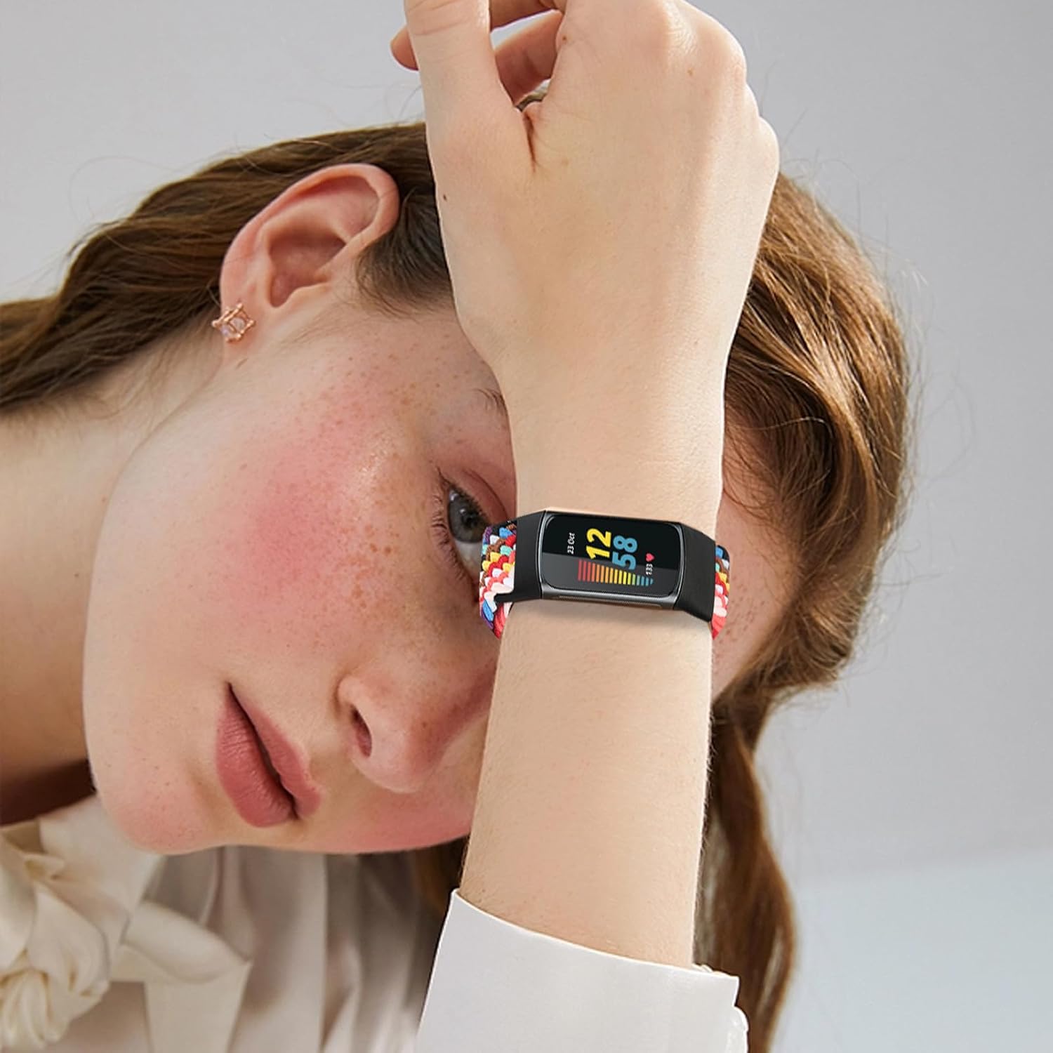 Bandas elásticas trenzadas para Fitbit Charge 5Fitbit Charge 6 para mujeres y hombres, correas elásticas de nailon para Fitbit Charge 5Charge 6
