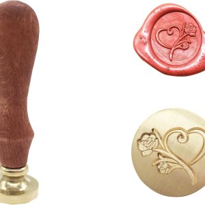 Sello de sellado de cera clásico retro vintage, manualidades, símbolo romántico, sello de cera, sello de metal, saludos elegantes para carta de Sello de sellado de cera clásico retro vintage, manualidades, símbolo romántico, sello de cera, sello de metal, saludos elegantes para carta de