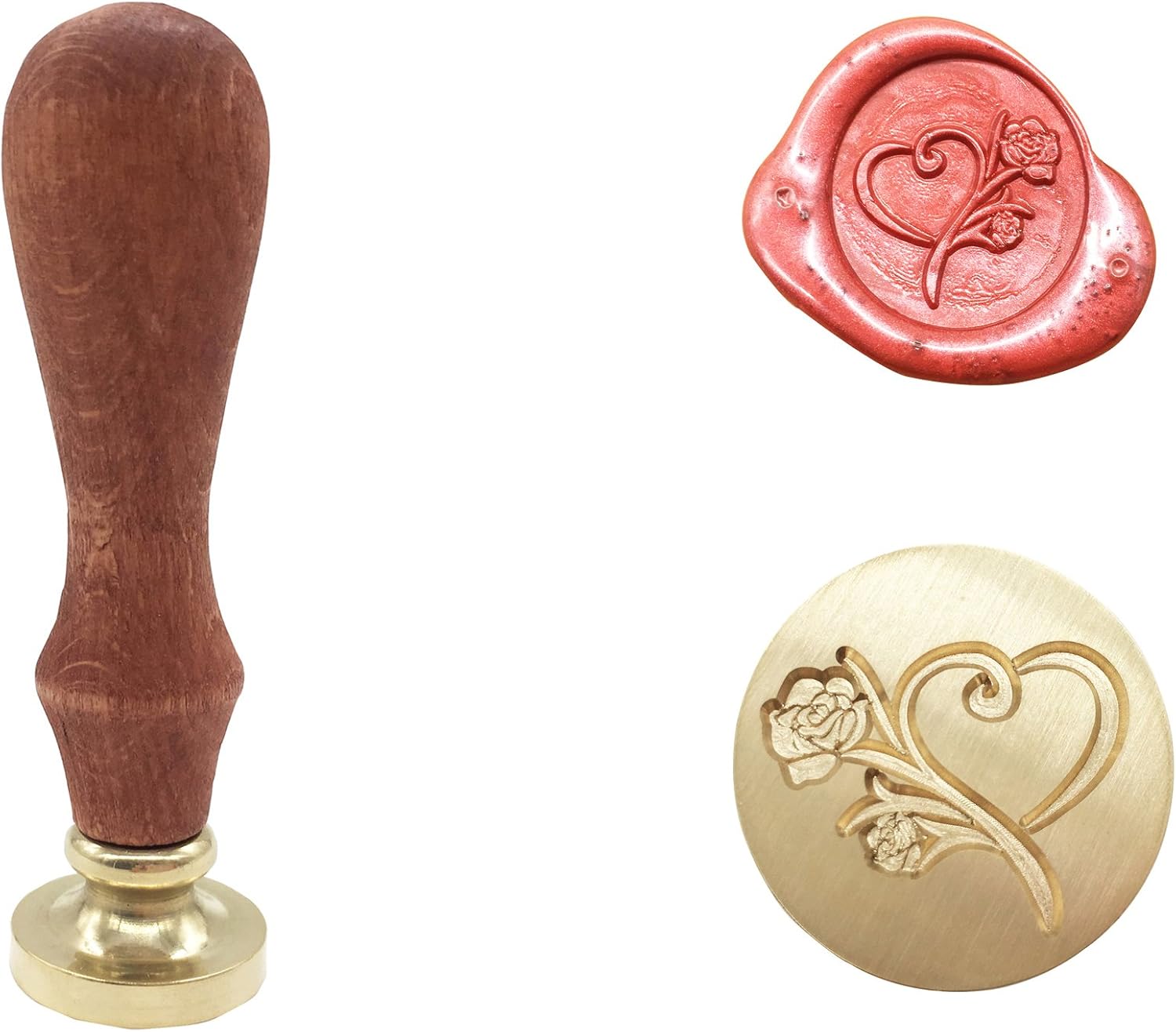 Sello de sellado de cera clásico retro vintage, manualidades, símbolo romántico, sello de cera, sello de metal, saludos elegantes para carta de