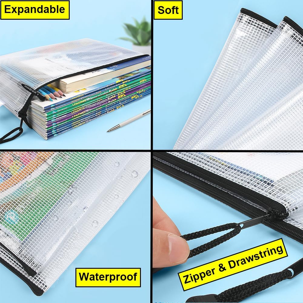 AUSTARK 20 bolsas con cremallera, bolsas de malla de PVC con cremallera, bolsas de almacenamiento para juegos de mesa, bolsas de almacenamiento