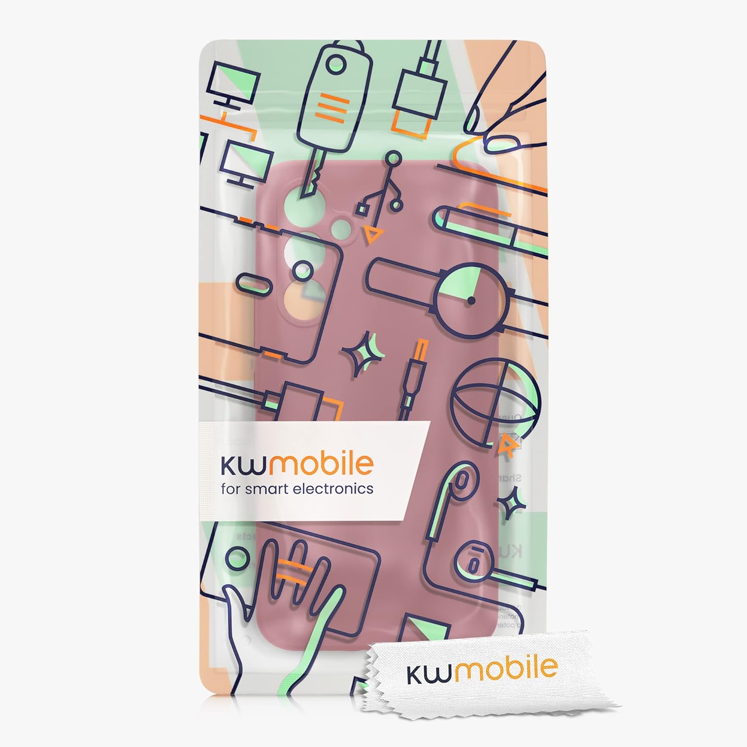 kwmobile Funda compatible con Samsung Galaxy A54 5G – Funda delgada de silicona TPU – Acabado suave al tacto – Rojo ruibarbo