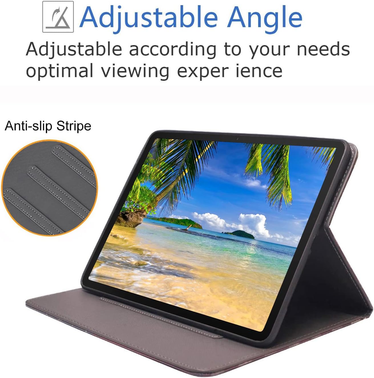 FVAENDHIO Funda para Samsung Galaxy Tab A7 Lite de 8.7 pulgadas modelo 2021 (SM-T220T225T227), funda protectora de piel, soporte ajustable, función