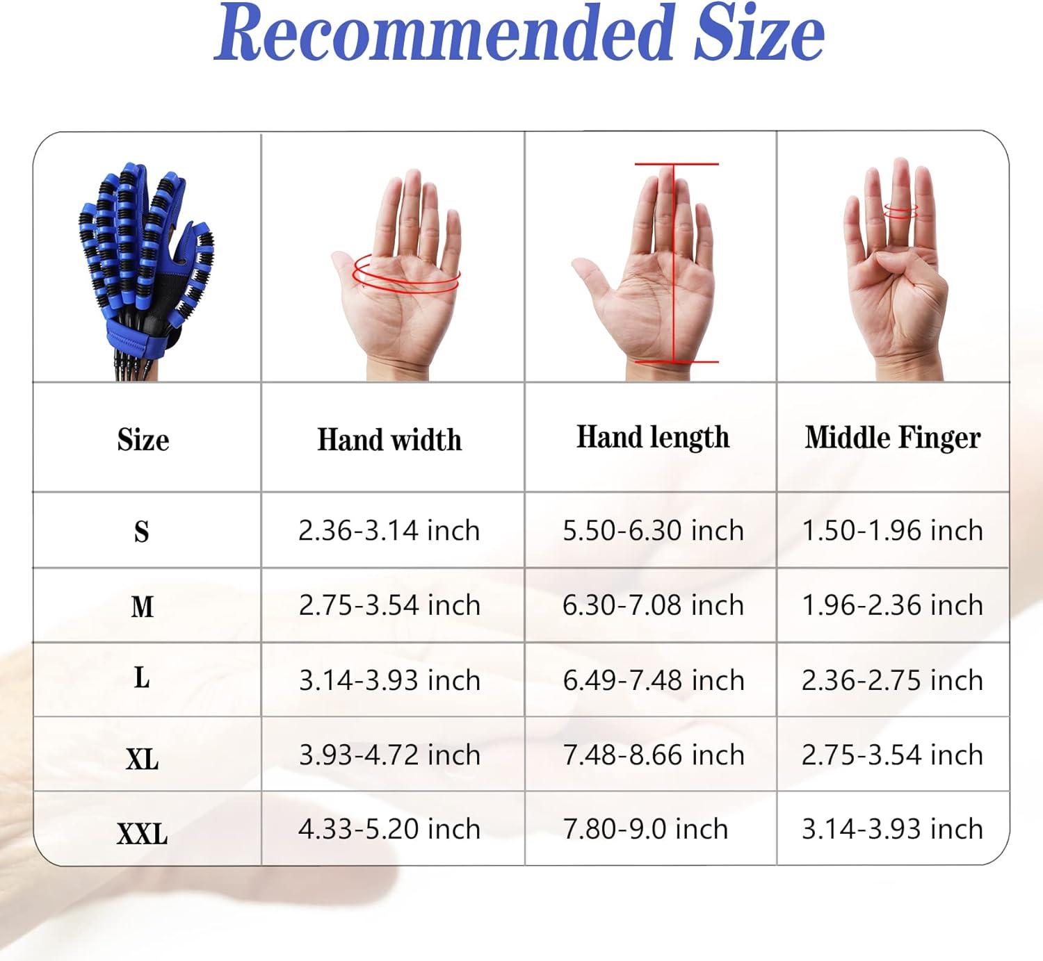 Nuevos guantes de robot de rehabilitación para recuperación de accidentes cerebrovasculares, 5 modos de entrenamiento, ajustes de tiempo