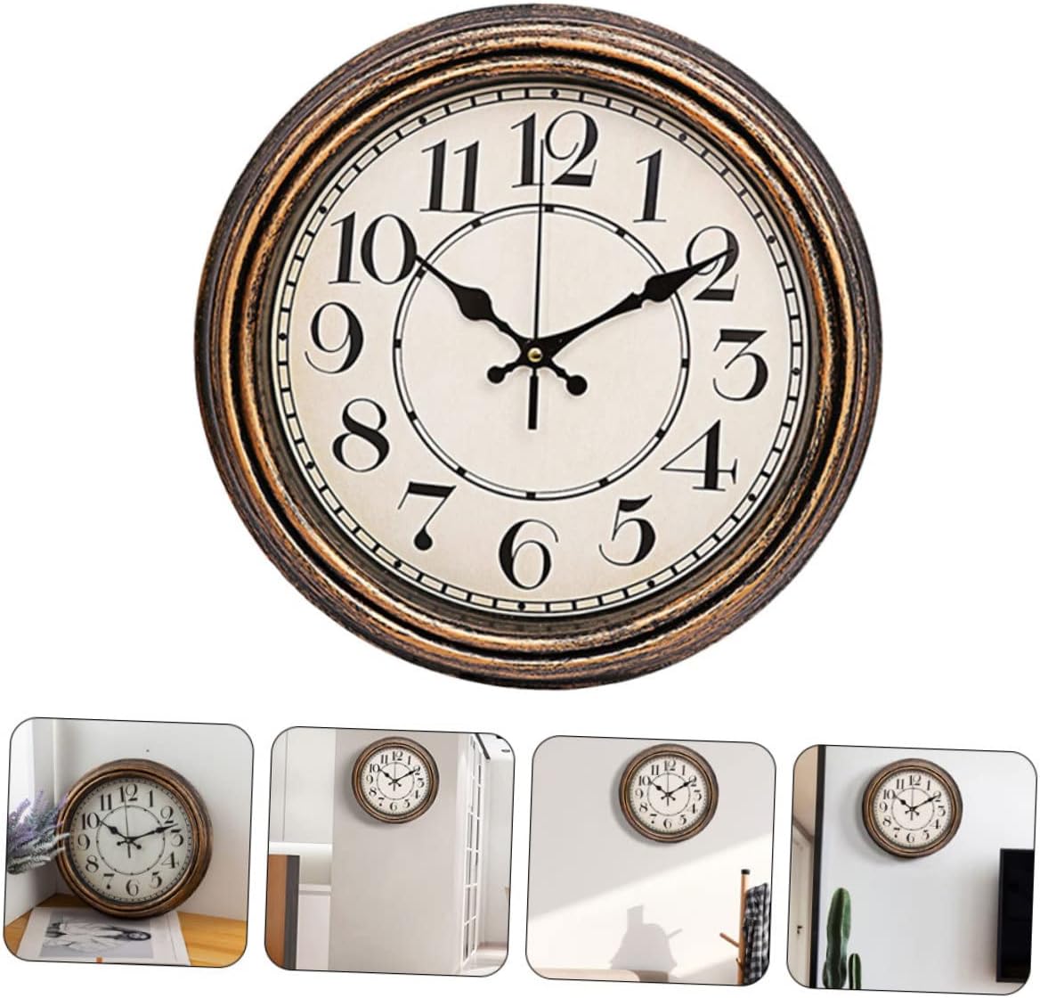 Wall Clock Retro Clock Quartz Clock Digital Clock Office Decor Clock for Office Rustic Decor Fashion Clock Candle Extinguisher Clip Reloj De Pared