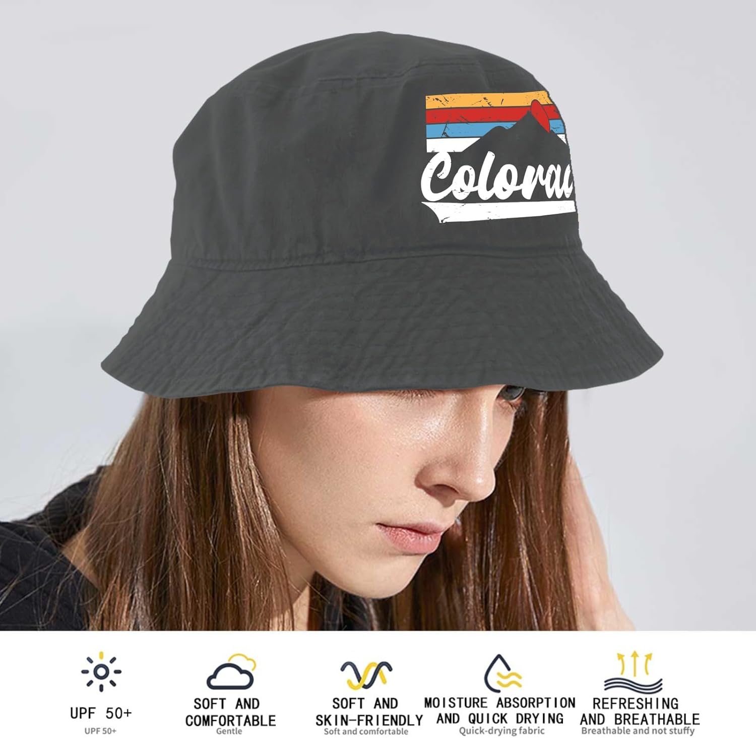 Sefgaen Gorra Colorado Mountains Gorra Mujer Dad Sombreros con Sombrero de Diseño