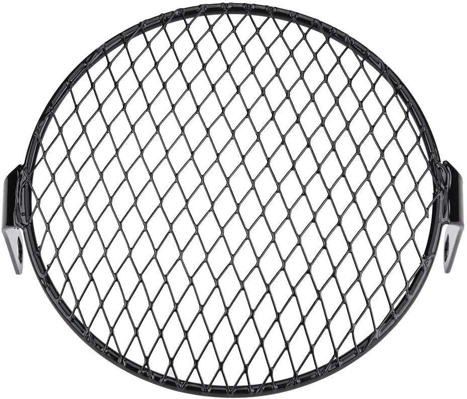 Cubierta universal para parrilla de faros delanteros de motocicleta de 6.5 pulgadas para Cruiser Chopper Cafe Racer (#)