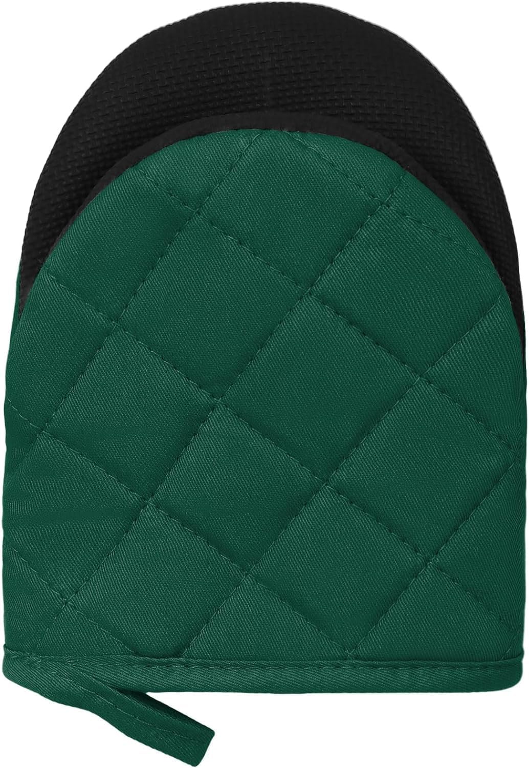 Manoplas cortas para horno, de silicona, resistentes al calor, para 500 grados, superficies de agarre antideslizantes y guantes de lazo para colgar,