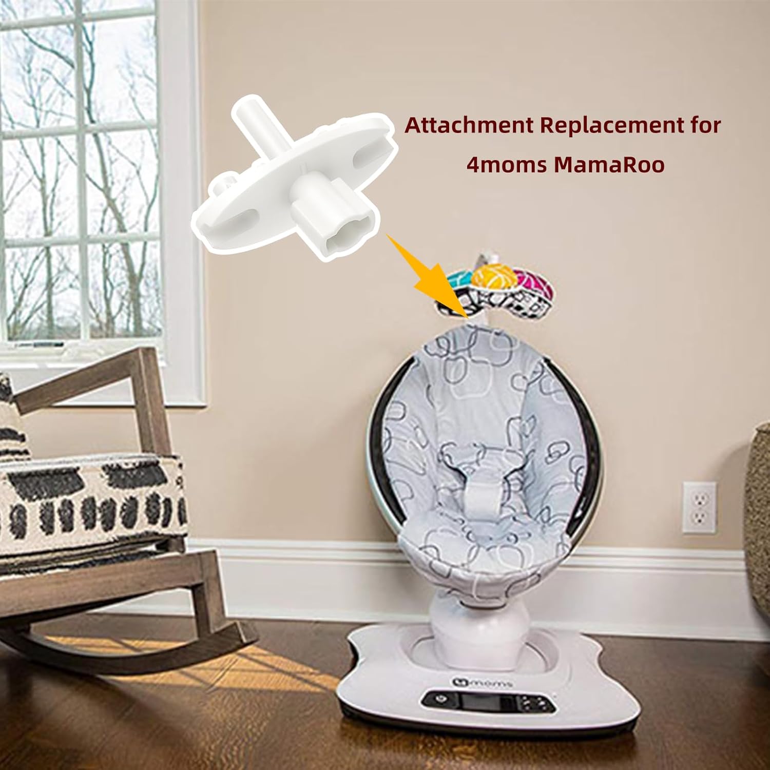 ARSUNOVO Reemplazo del conector móvil, accesorio de conversión de poste de juguete para 4moms Mamaroo’s Model 1037 Toy Stand
